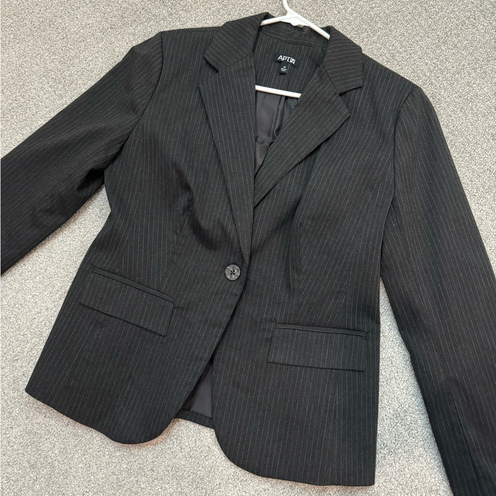 Apt9 Pinstripe Work Blazer Sz 10 ~M